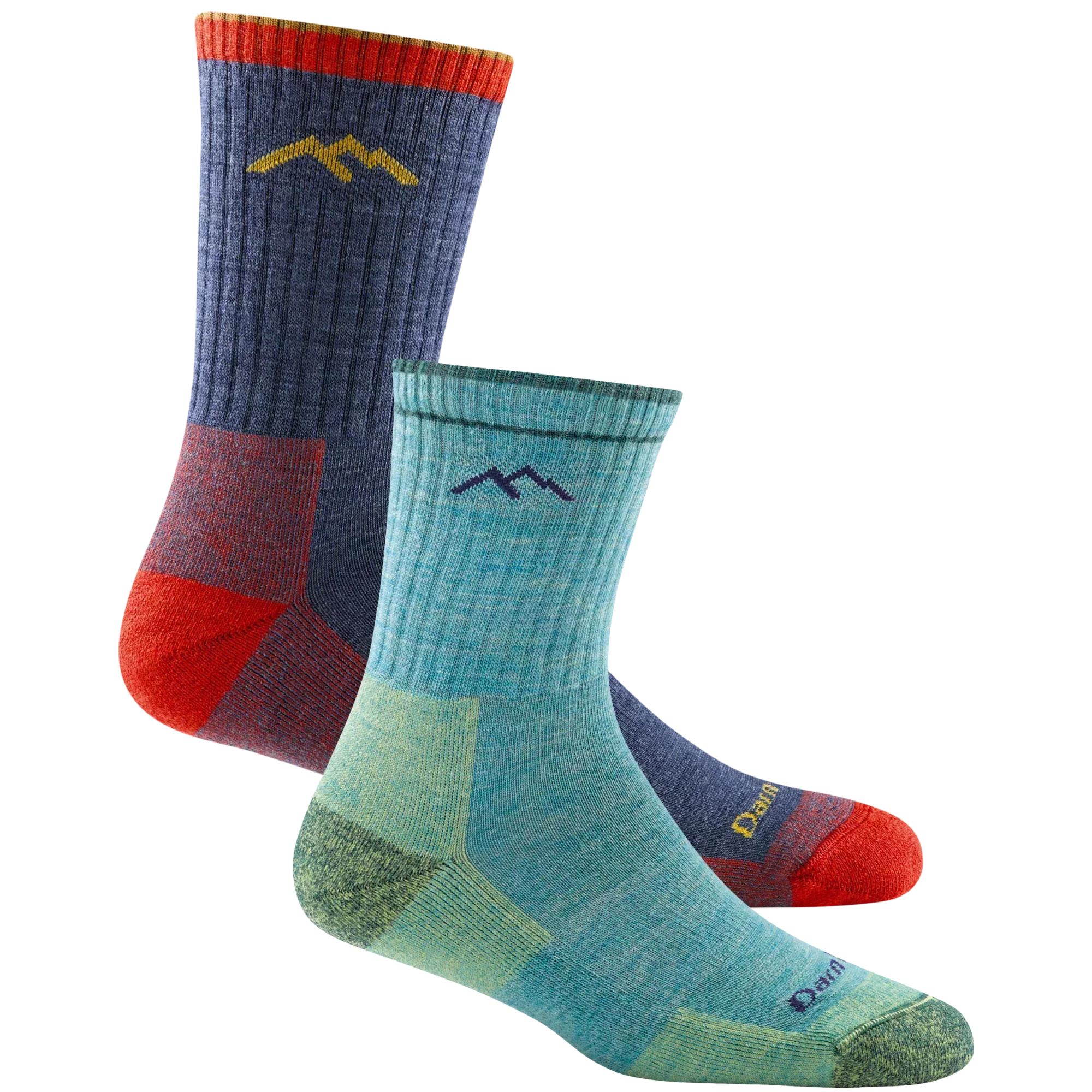 Men's and Women's Hiker Micro Crew 2-Pack Hiking Socks