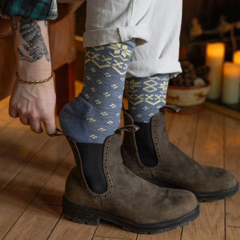 Women's Shetland Crew Lightweight Lifestyle Socks-Last Chance
