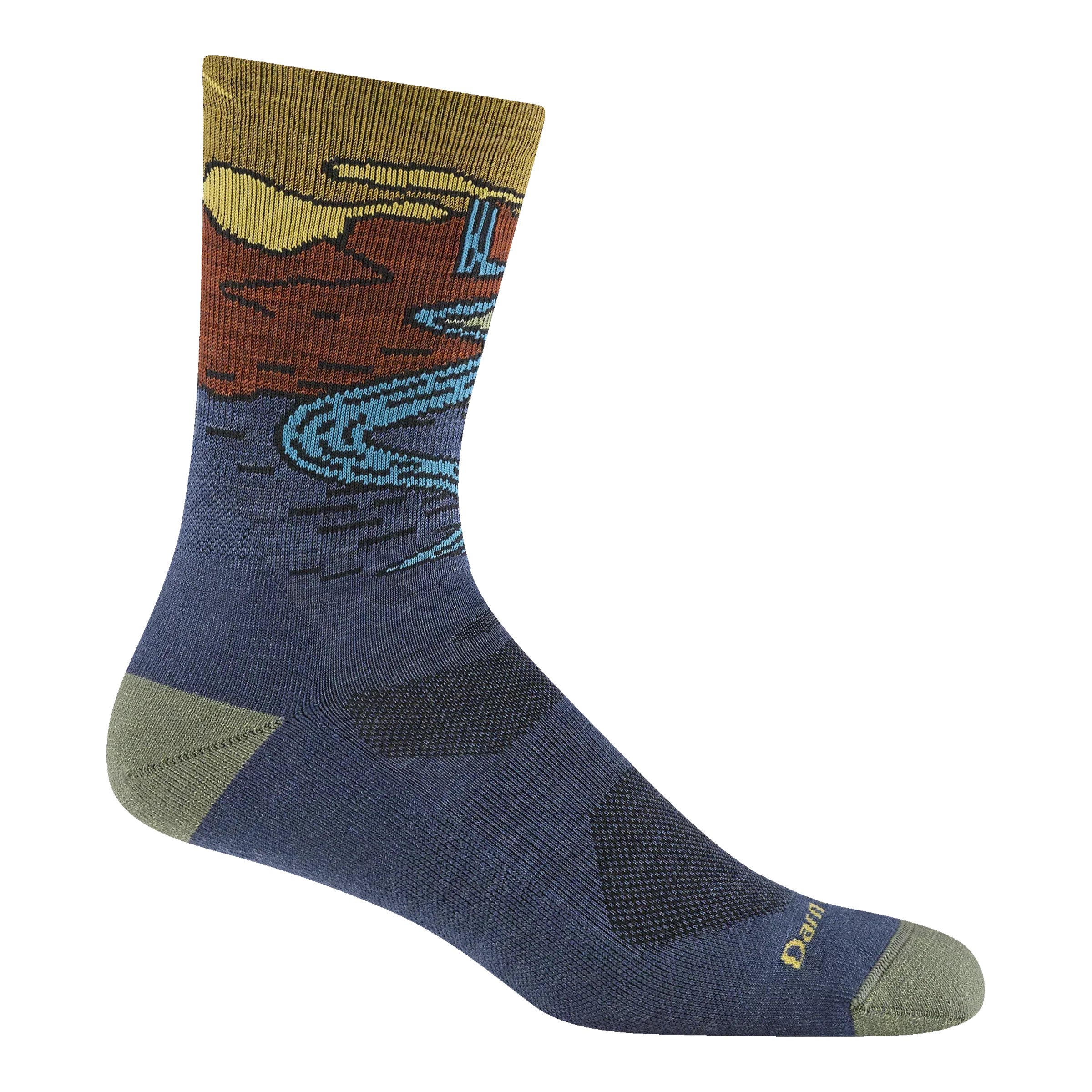 Men's Chasing Waterfalls Micro Crew Lightweight Hiking Socks